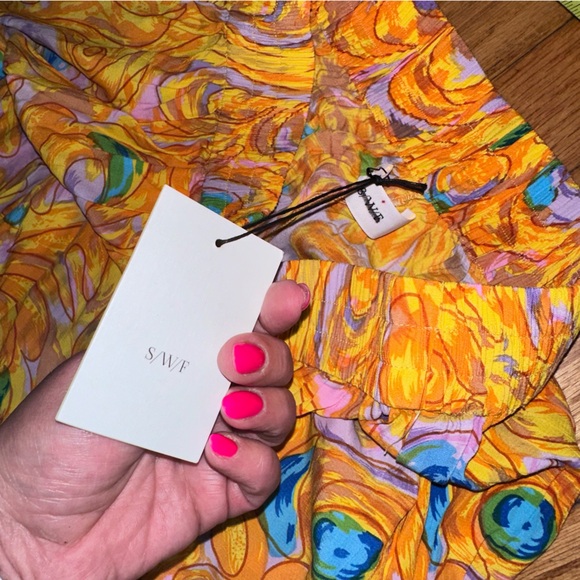 New with tags S/W/F Smocked Wide-Leg Pants - Picture 7 of 8